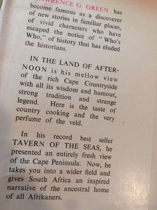 In the Land of Afternoon - Lawrence G Green (1949 1st Edition Hardcover)