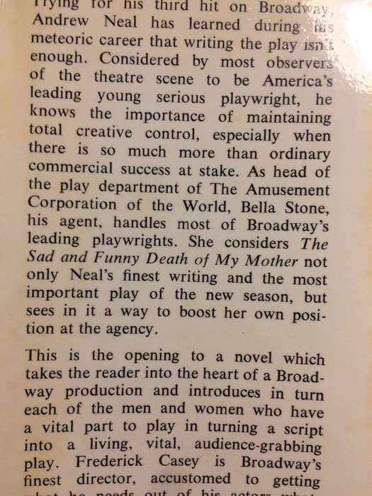The Production: A Novel of the Broadway Theater - Daniel Broun (1971 1st Edition Hardcover)