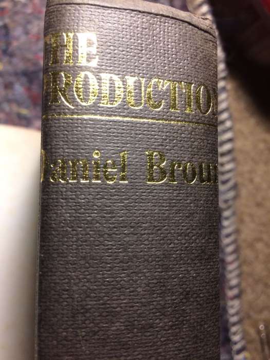 The Production: A Novel of the Broadway Theater - Daniel Broun (1971 1st Edition Hardcover)