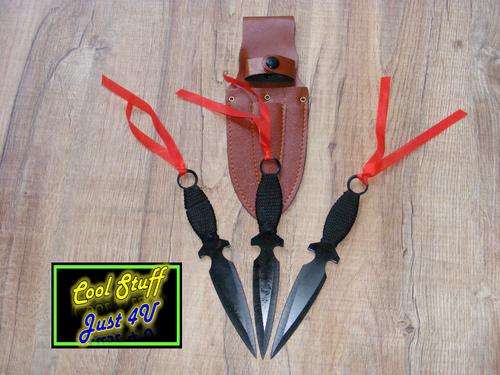 SET OF 3 THROWING KNIVES WITH SHEATH ***HOT***