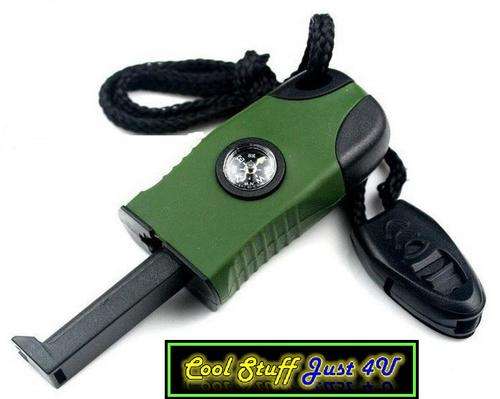SURVIVAL 3 IN 1 FIRE STARTER WITH ORIENTATION COMPASS & WHISTLE***HOT ITEM***