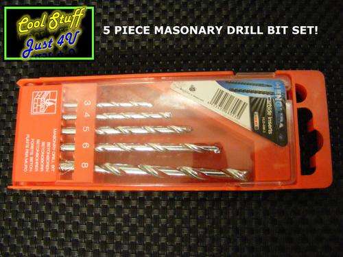 5 PIECE MASONRY DRILL BIT SET!!!