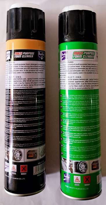 MULTI-PURPOSE FOAM CLEANER *2× 650ML **SEALED ** NEW**.