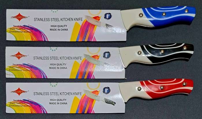 STAINLESS STEEL KITCHEN KNIFE 33CM  SET OF 3 KNIFES.