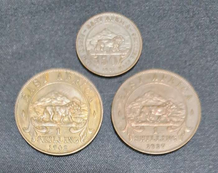 EAST AFRICA **SILVER** COINS 19,2 GRAMS.