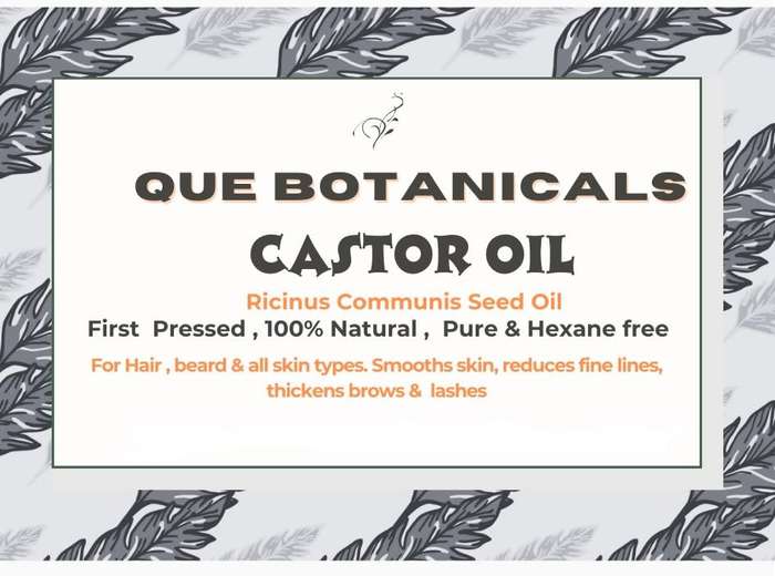 QUE BOTANICALS - FIRST PRESS CASTOR OIL -  HEXANE FREE - 25KGS