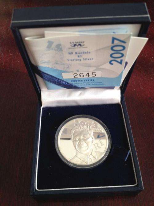 Proof - 2007 South Africa - Protea R1 (Rare Mandela Coin)