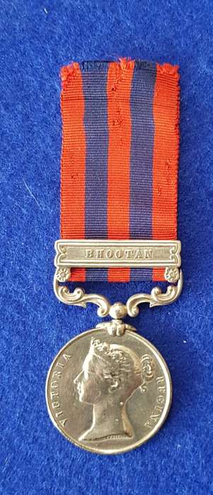 INDIA GENERAL SERVICE MEDAL (1854) - BHOOTAN CLASP - Full Size Medal