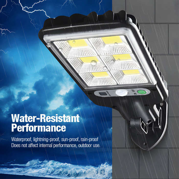 LED Solar Light Motion Sensor 3 Mode Floodlight Outdoor Street Wall Courtyard Garden