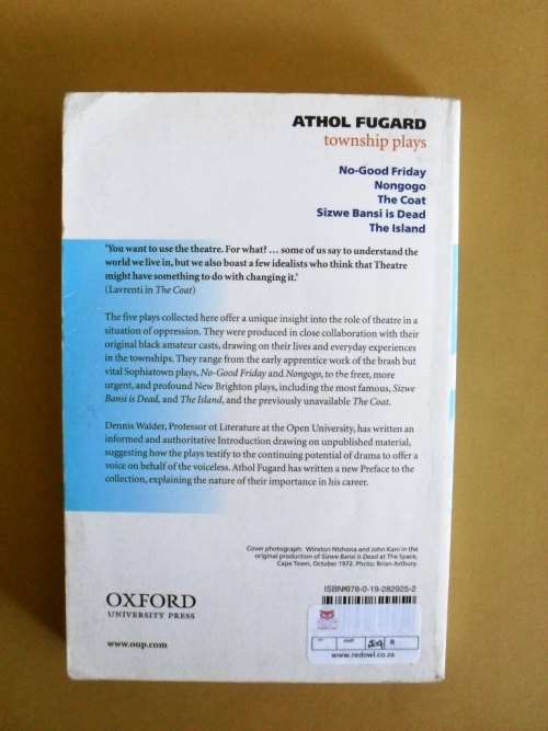 Township Plays, Athol Fugard