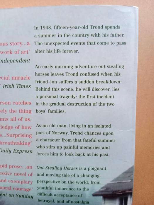 Out Stealing Horses, Per Petterson