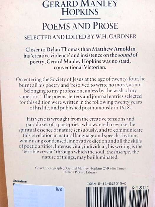 Poems and Prose, Gerard Manley Hopkins