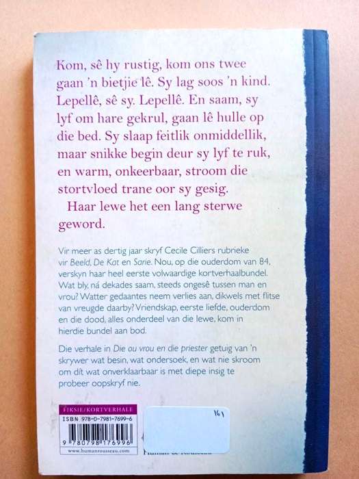 Die ou vrou en die priester en ander verhale, Cecile Cilliers