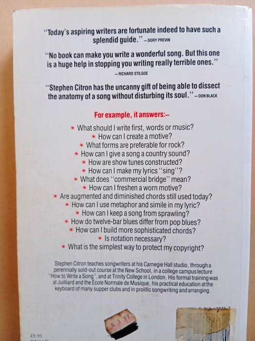 Songwriting, Stephen Citron