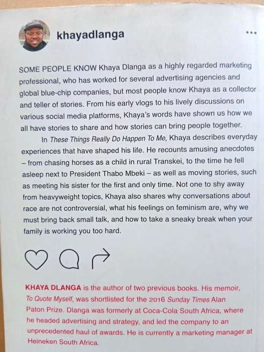 These Things Really do Happen to Me, Khaya Dlanga