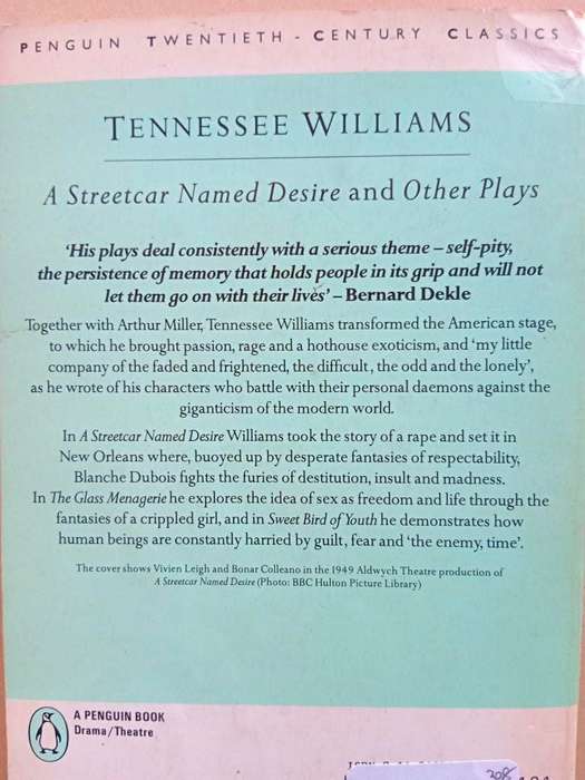 A Streetcar Named Desire and Other Plays, Tennessee Williams