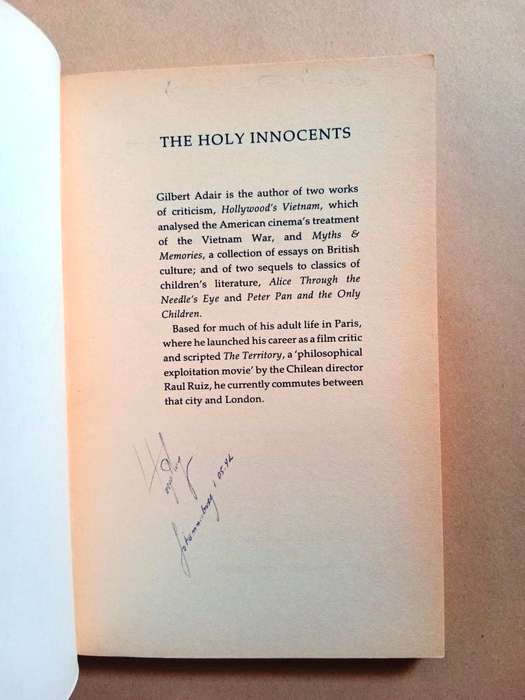 The Holy Innocents, Gilbert Adair