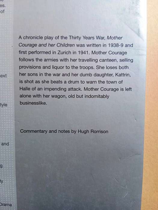 Mother Courage and her Children, Bertolt Brecht [student edition, with notes and commentary]