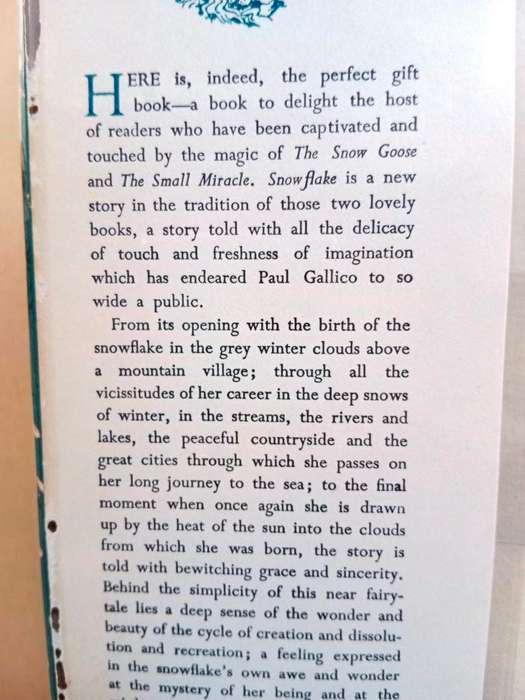 Snowflake, Paul Gallico [first edition]