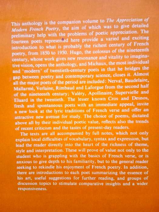 An Anthology of Modern French Poetry 1850-1950, ed. Broome and Chesters
