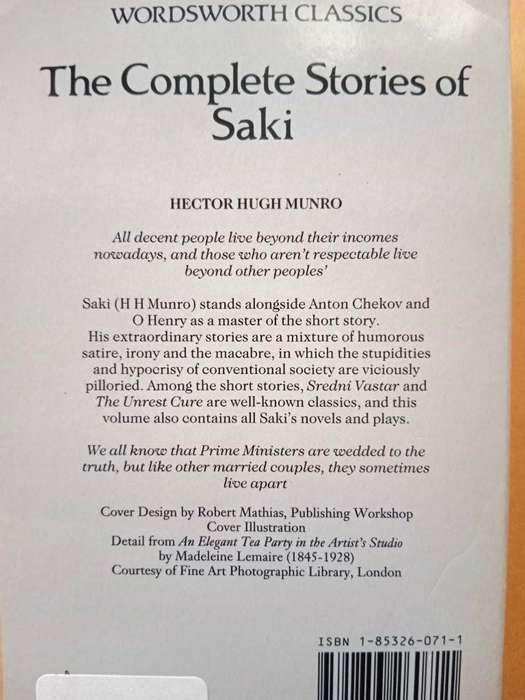 The Complete Stories of Saki, Hector Hugh Munro