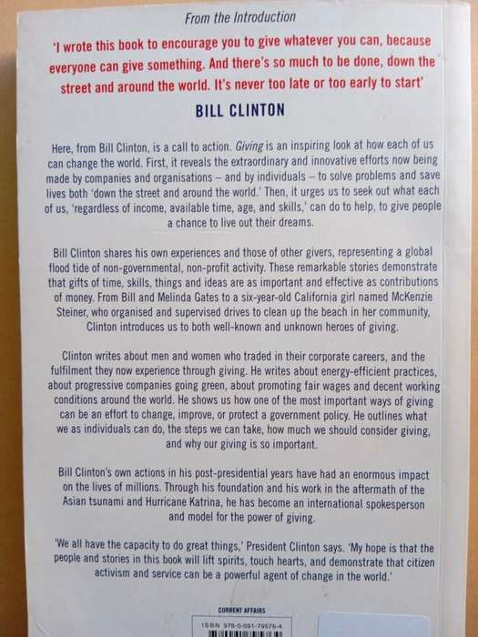 Giving - How Each of Us Can Change the World, Bill Clinton