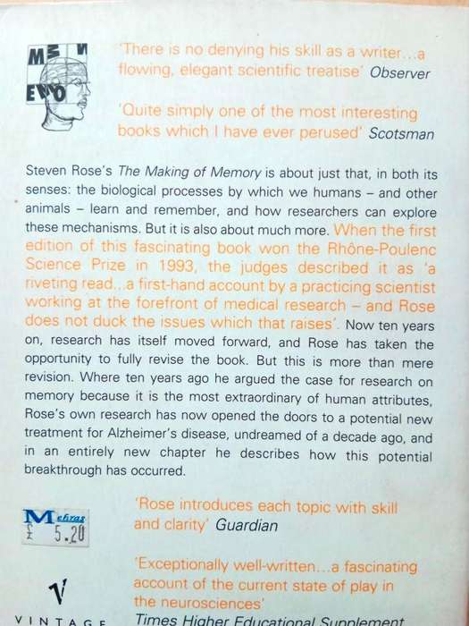 The Making of Memory, Steven Rose