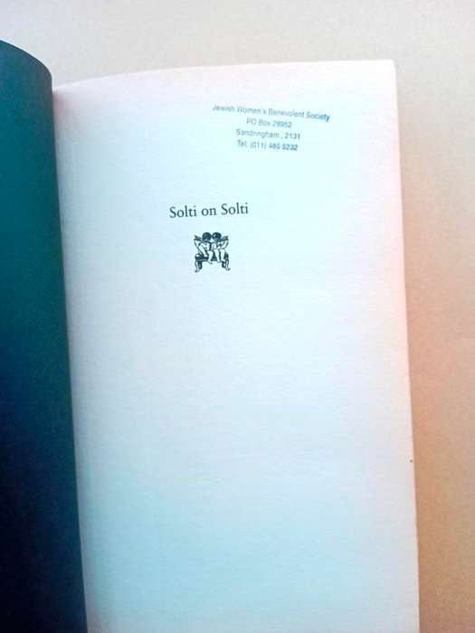 Solti on Solti - A Memoir, Sir Georg Solti