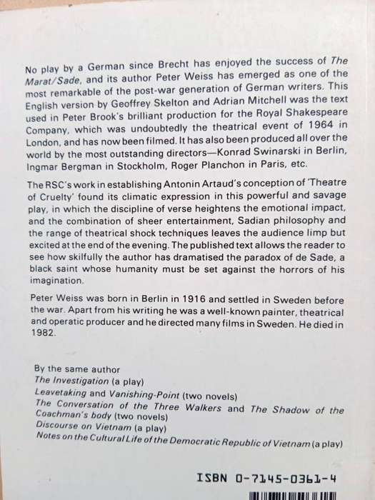 Marat/Sade, Peter Weiss