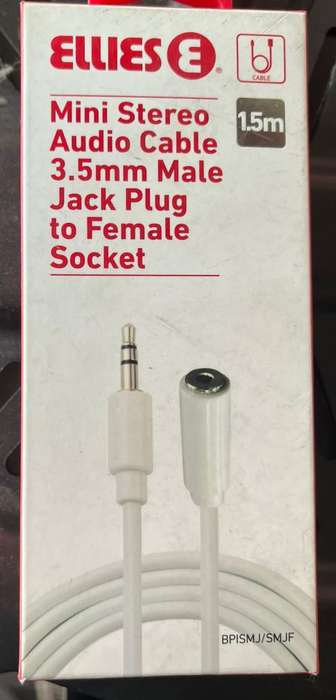 Audio Cable Male Jack to Female socket