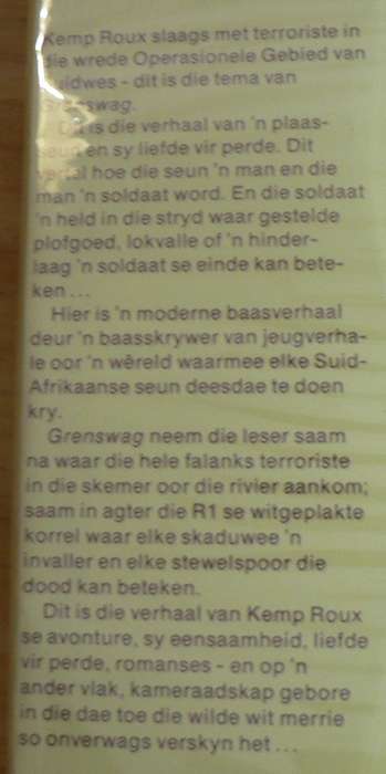 Grenswag deur H.J. Vermaas(berede grensoorlogverhaal)