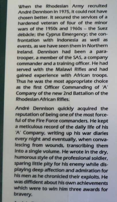 The war diaries of Andre Dennison by JRT Wood(Rhodesian bush war)