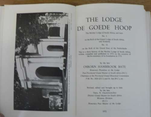 The Lodge de Goede Hoop by Osborn Hambrook Bate(Freemasonry in SA)