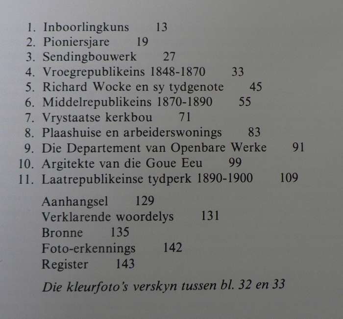 Vrystaatse Erfenis, bouwerk en geboue in die 19de eeu deur Karel Schoeman
