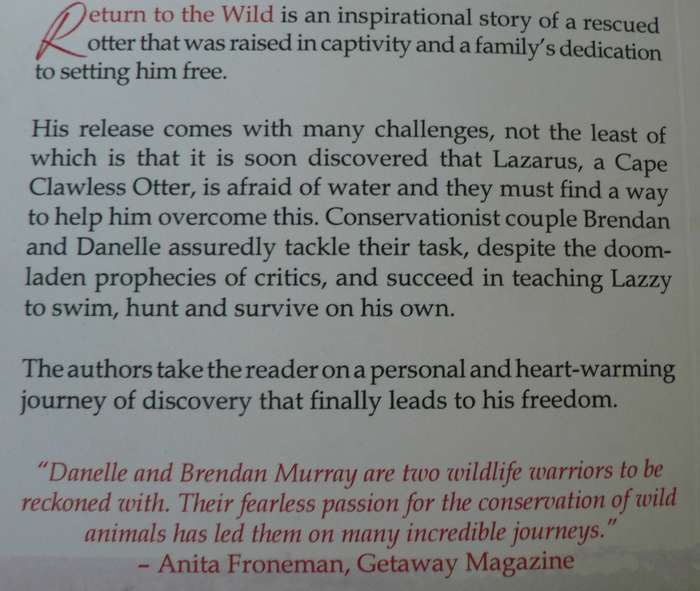Return to the Wild by Danelle and Brendan Murray( South African nature book)