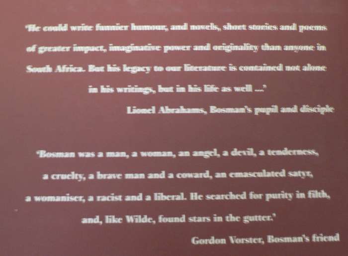 Herman Charles Bosman, Between the lines by Valerie Rosenberg