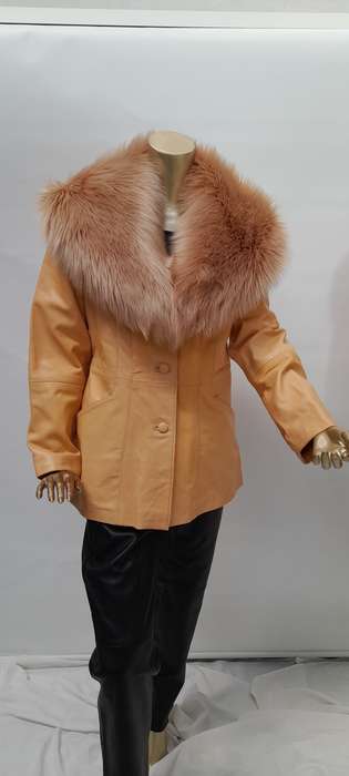 Winter Genuine Leather jacket Women Sheepskin Down Coats Huge Fur Collar Waist Belt Jaqueta size M