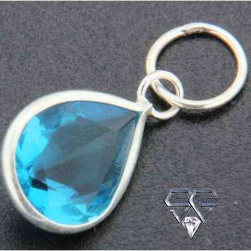 Solid 925 Sterling Silver & CZ Pendant 17mm + 0.49g