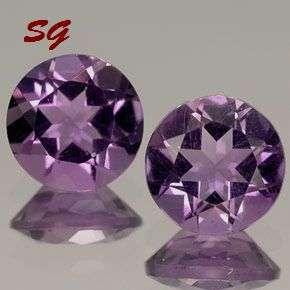 Natural Mined African Amethyst pair  2.05mm each0.032cts each