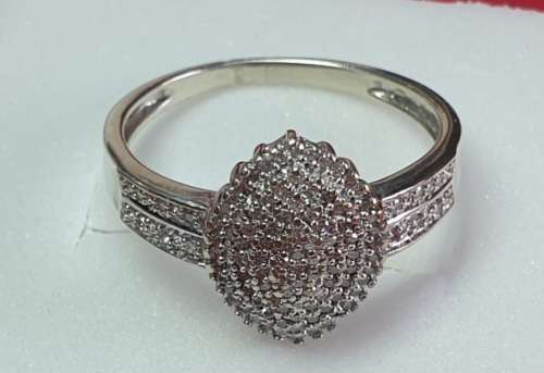 9ct White Gold Diamond Ring