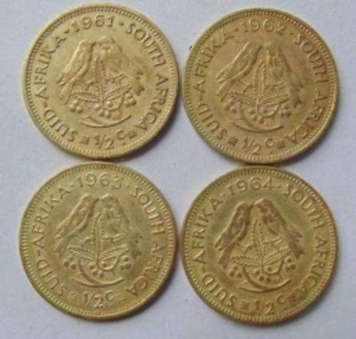 TWELVE HALF CENT COINS.ONE BID FOR ALL...