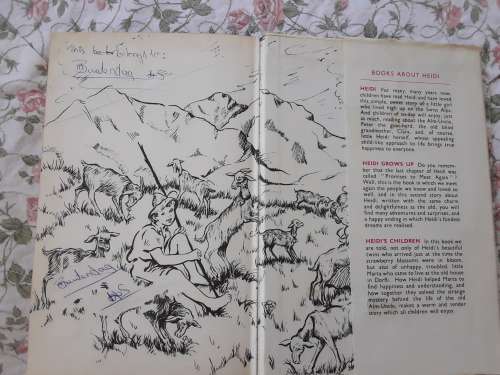 2 Vintage books for girls *Heidi + Girls' Stories* Beautiful memories!!