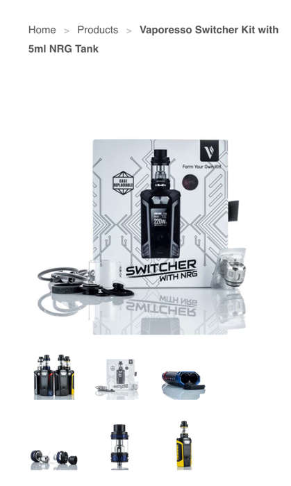 VAPE Vaporesso Switcher Kit with 5ml NRG Tank yellow-Vape