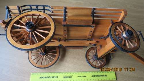 handmade Ox wagon with makers plate and number, as per photo