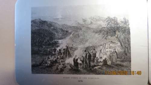 6 vintage place mats of historical places, 1870, as per photo