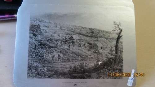 6 vintage place mats of historical places, 1870, as per photo