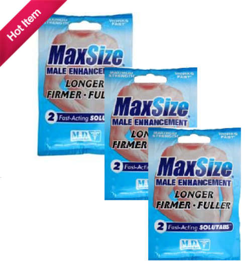 Max Size- Erectile Enhancement  and Stimulant (2 Tablet Pack) (3 packs)