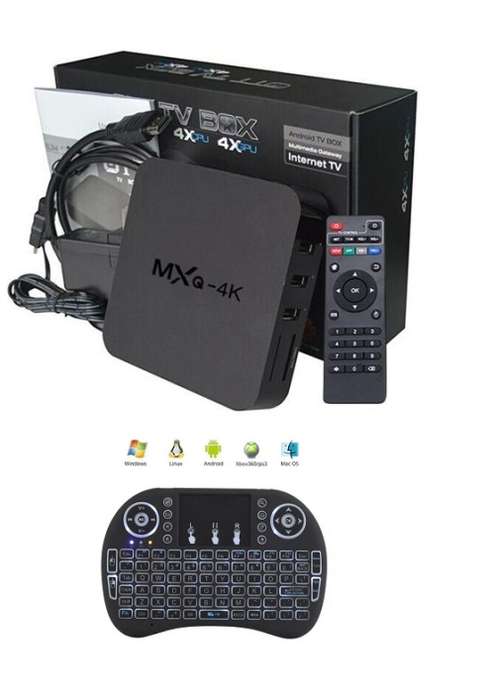 MXQ 4K RK3229 KODI 17.2 Android 7.1 Smart TV Box 8GB ROM + wireless keyboard Backlit