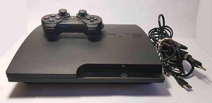 Sony Playstation 3 Slim 160GB Console PS3 System + 1 Controller + 8 Games - In Good Condition
