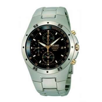 Seiko Gents Chronograph Super Titanium Case and Bracelet Watch SND451P1